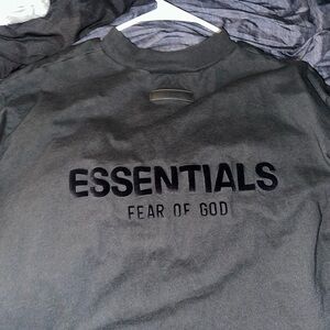 Essentials Black Crewneck Sweatshirt